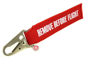 Flugzeug-Karabiner Schlüsselanhänger Remove Before Flight