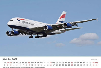 Edition Seidel Flugzeuge Premium Kalender 2022 DIN A3 Wandkalender Airbus Boeing Jets – Bild 9