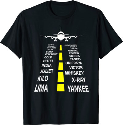 Flugzeug Pilotenalphabet Pilot Fliegen Flug Xmas Geschenk T-Shirt – Bild 3