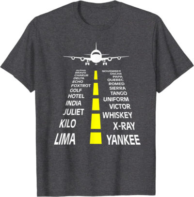 Flugzeug Pilotenalphabet Pilot Fliegen Flug Xmas Geschenk T-Shirt – Bild 6