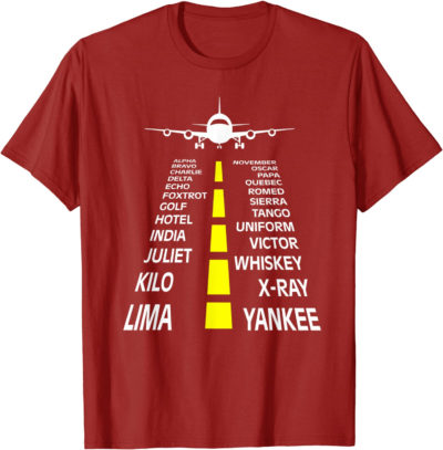 Flugzeug Pilotenalphabet Pilot Fliegen Flug Xmas Geschenk T-Shirt – Bild 4