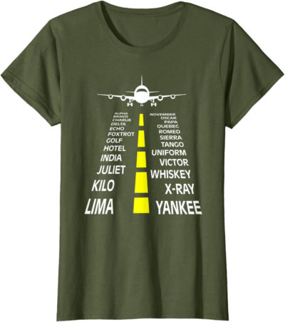 Flugzeug Pilotenalphabet Pilot Fliegen Flug Xmas Geschenk T-Shirt – Bild 5