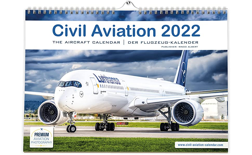 Civil Aviation 2022 Flugzeugkalender Airliners Kalender Flugzeuge Wandkalender Airbus Boeing iulias