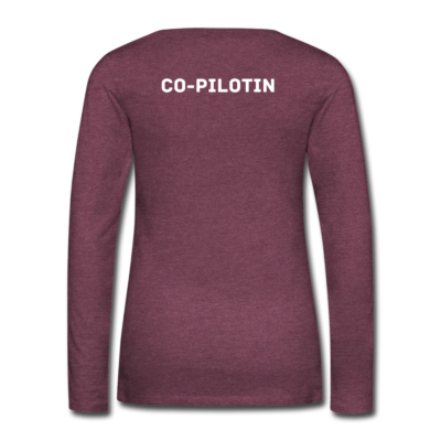 "Co-Pilotin", Frauen Premium Langarmshirt – Bild 2