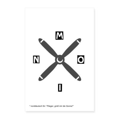 Poster 40x60 "MOIN" im Propeller-Design.